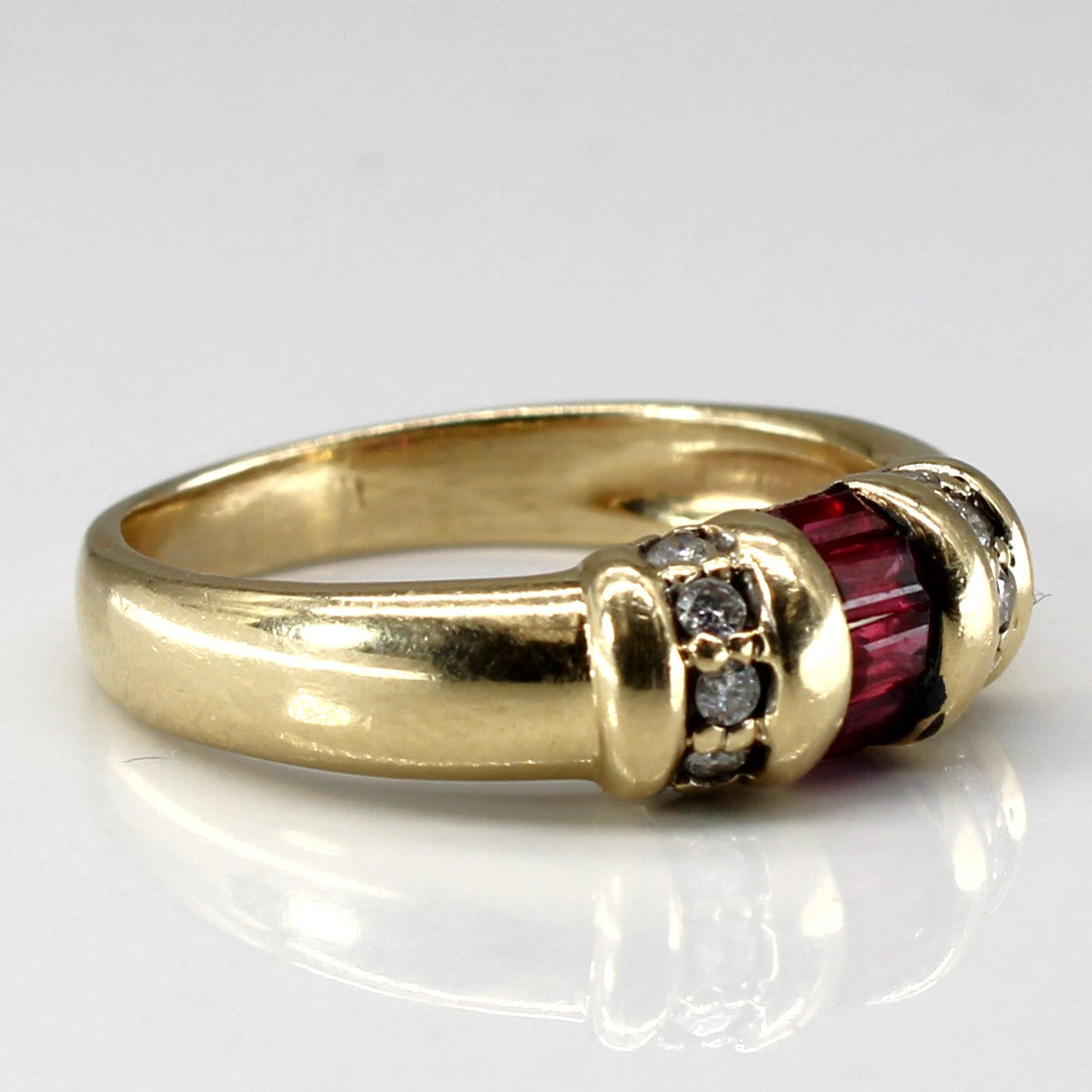 Ruby & Diamond Old Ring | 0.15ctw | 0.14ctw | SZ 6.75 |