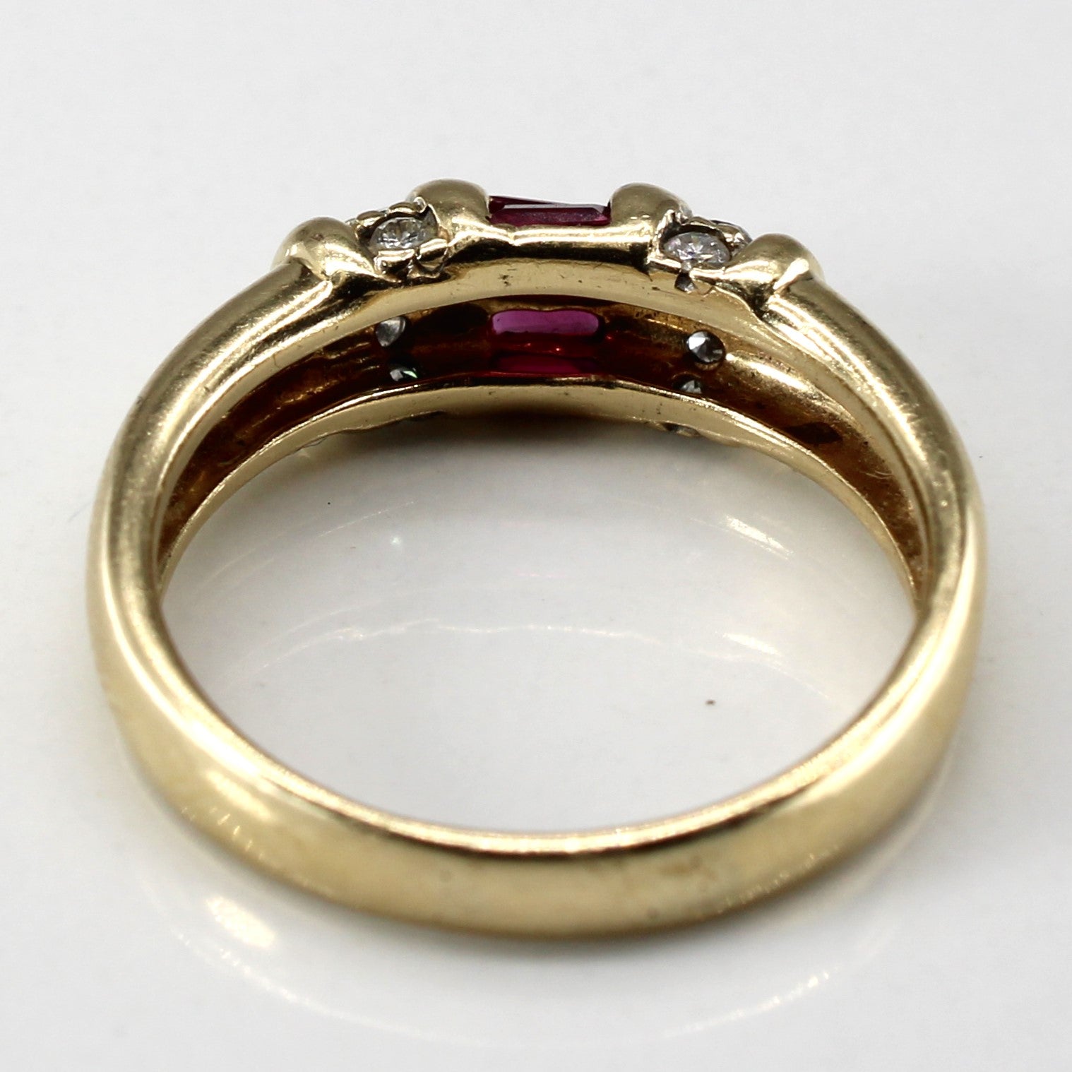 Ruby & Diamond Old Ring | 0.15ctw | 0.14ctw | SZ 6.75 |