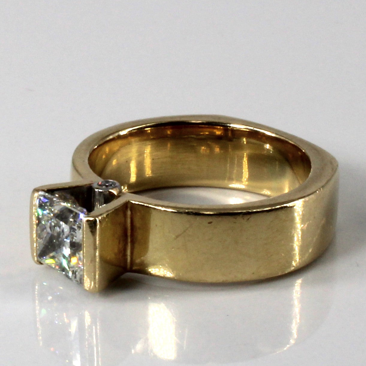 Semi Bezel Princess Certified Canadian Diamond Ring | 1.02ct | SZ 5 |