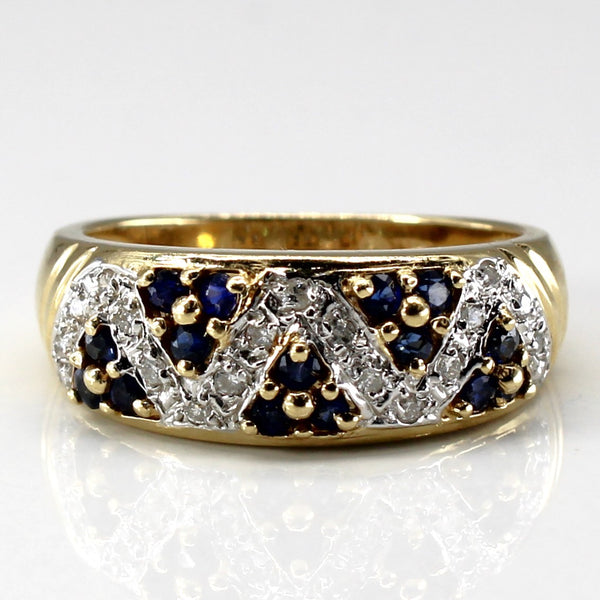 Cluster Sapphire & Diamond Ring | 0.45ctw | 0.10ctw | SZ 6.25 |