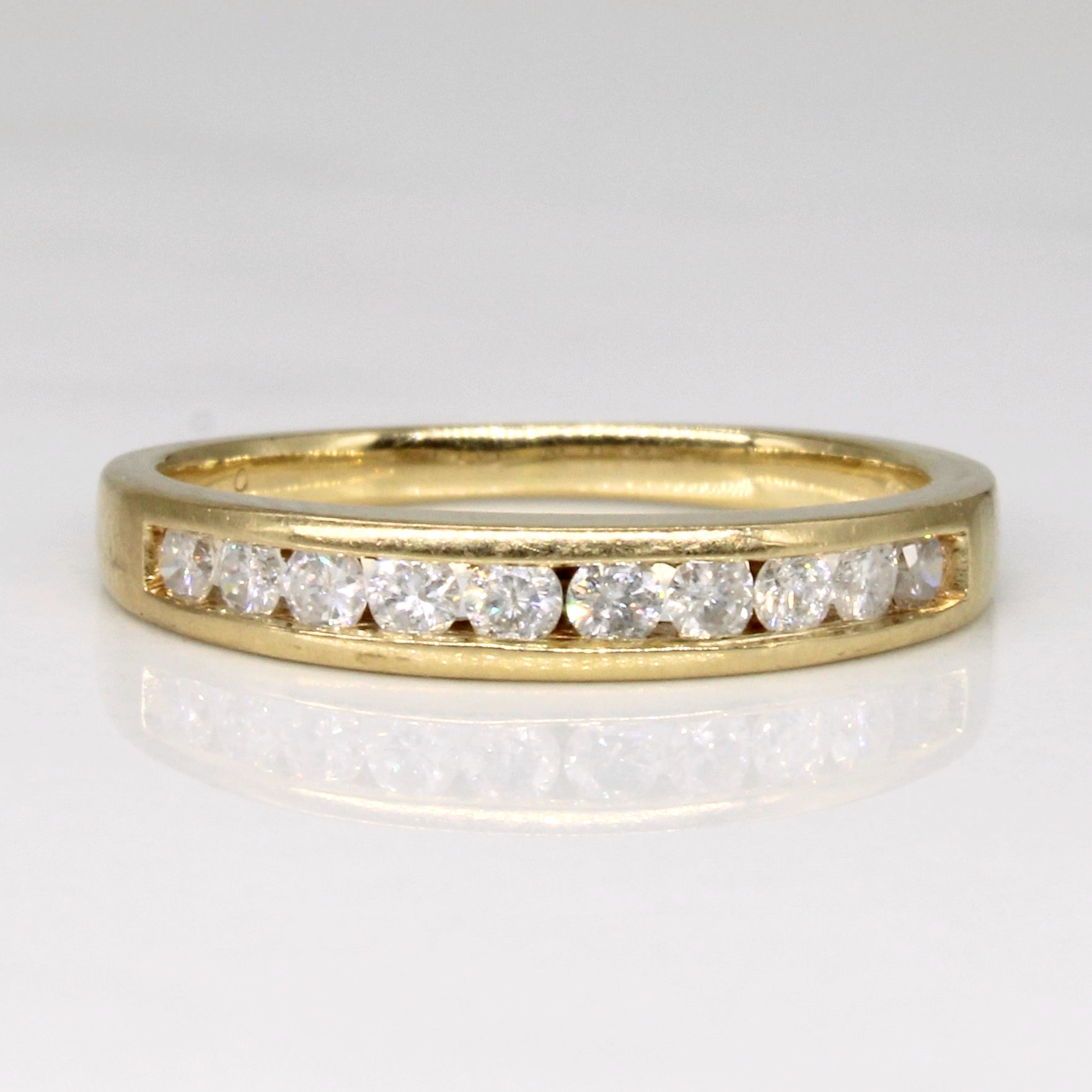 Bague sertie de diamants en canal | 0,20 ct | Taille 4,75 | 
