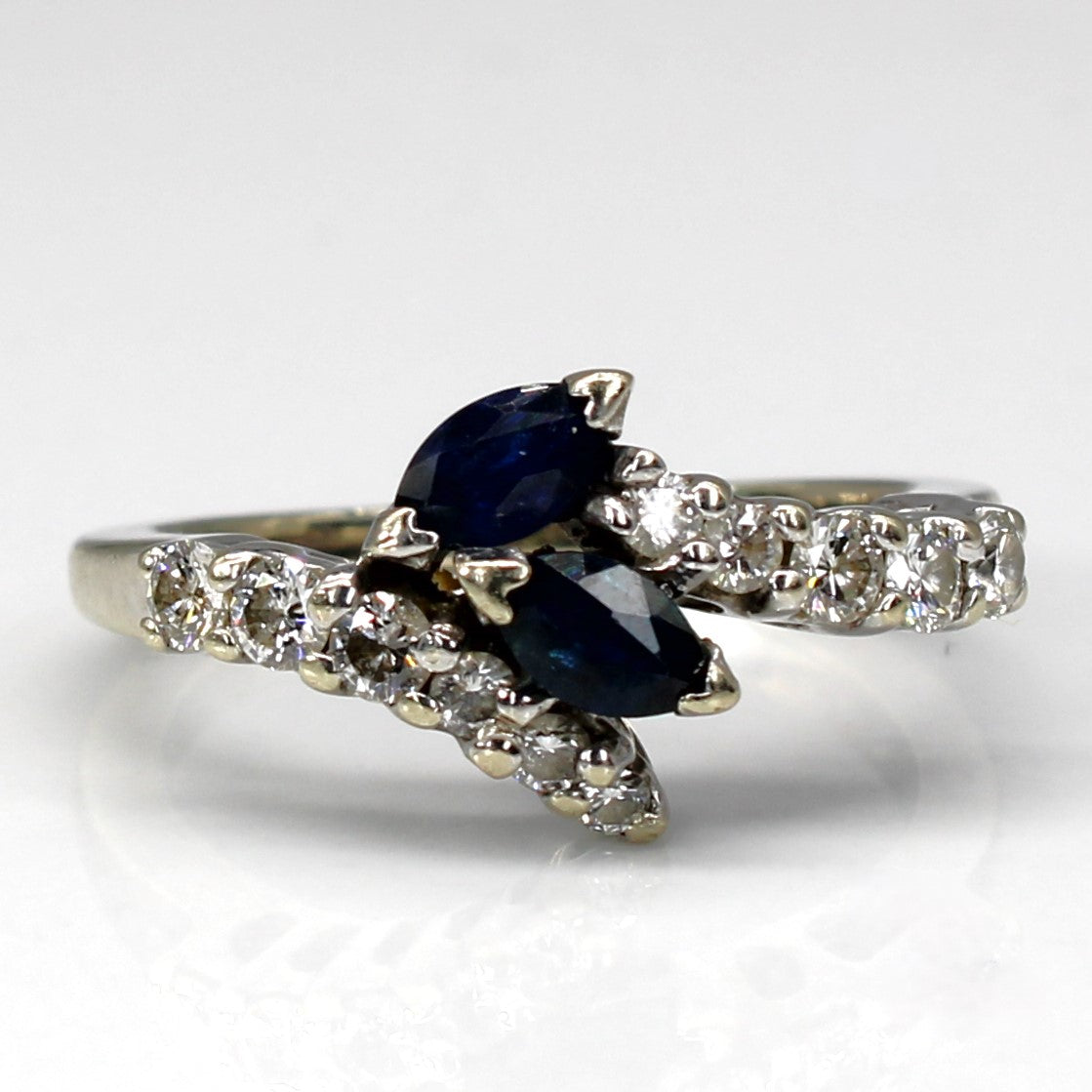 Bypass Sapphire & Diamond Ring | 0.40ctw | 0.36ctw | SZ 6 |