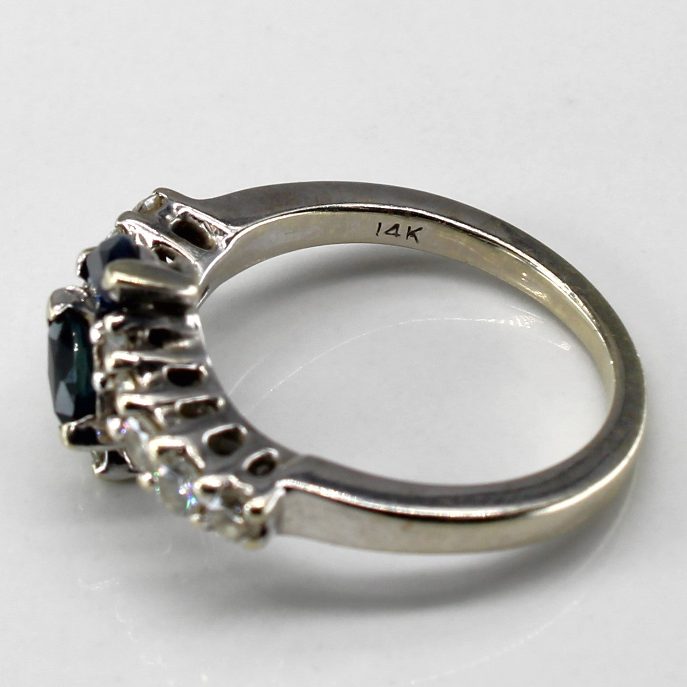 Bypass Sapphire & Diamond Ring | 0.40ctw | 0.36ctw | SZ 6 |