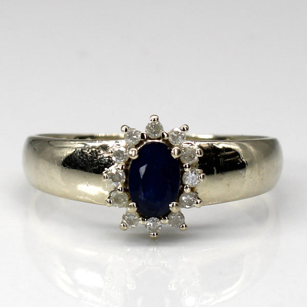 Sapphire & Diamond Cocktail Ring | 0.50ct | 0.12ctw | SZ 9.5 |