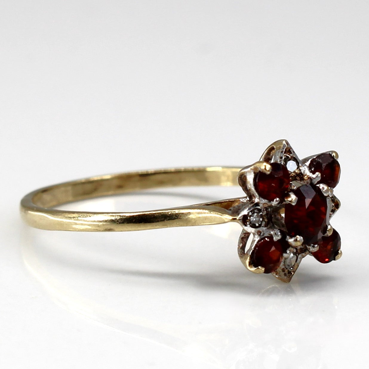 Garnet & Diamond Cocktail Ring | 0.50ctw | 0.03ctw | SZ 8 |