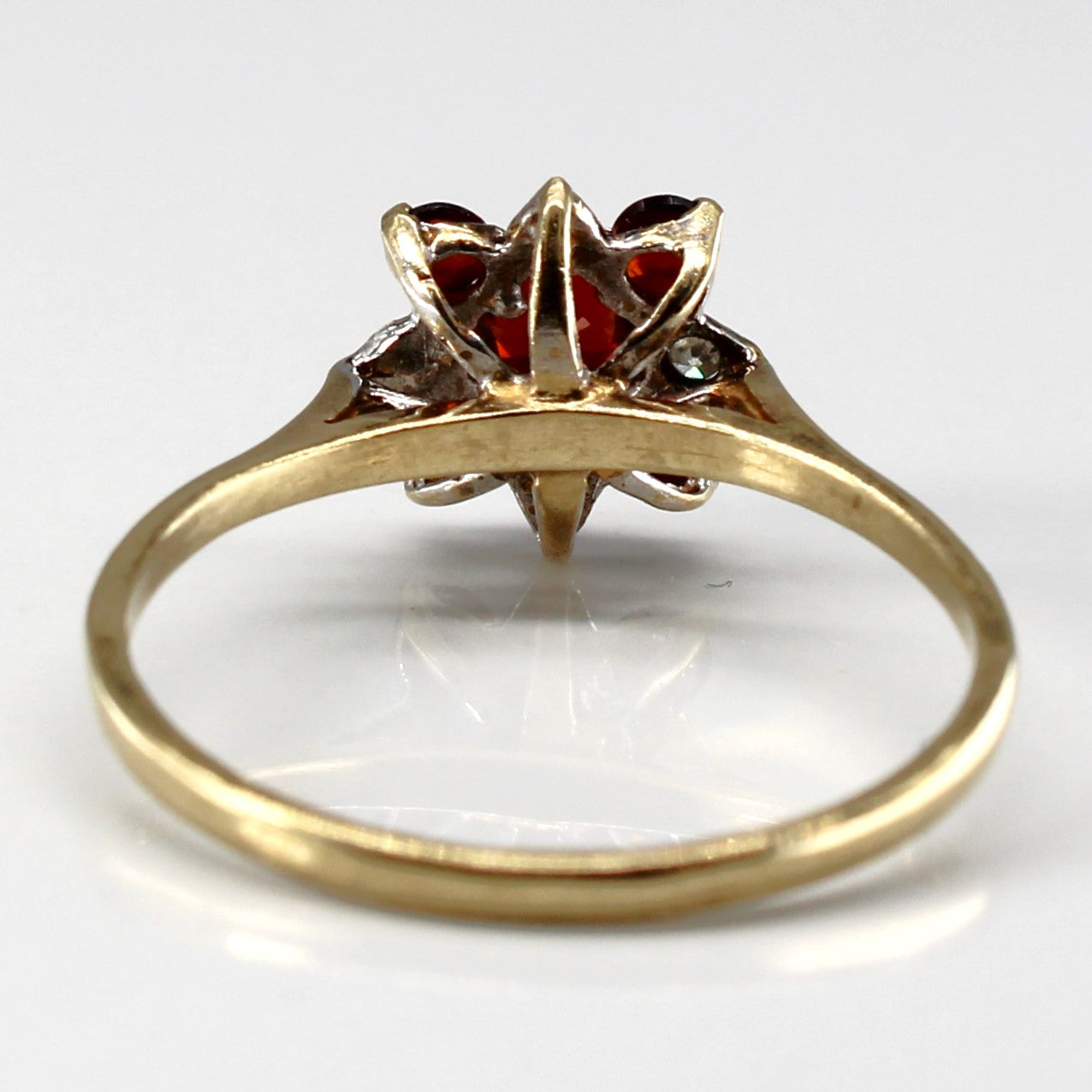 Garnet & Diamond Cocktail Ring | 0.50ctw | 0.03ctw | SZ 8 |