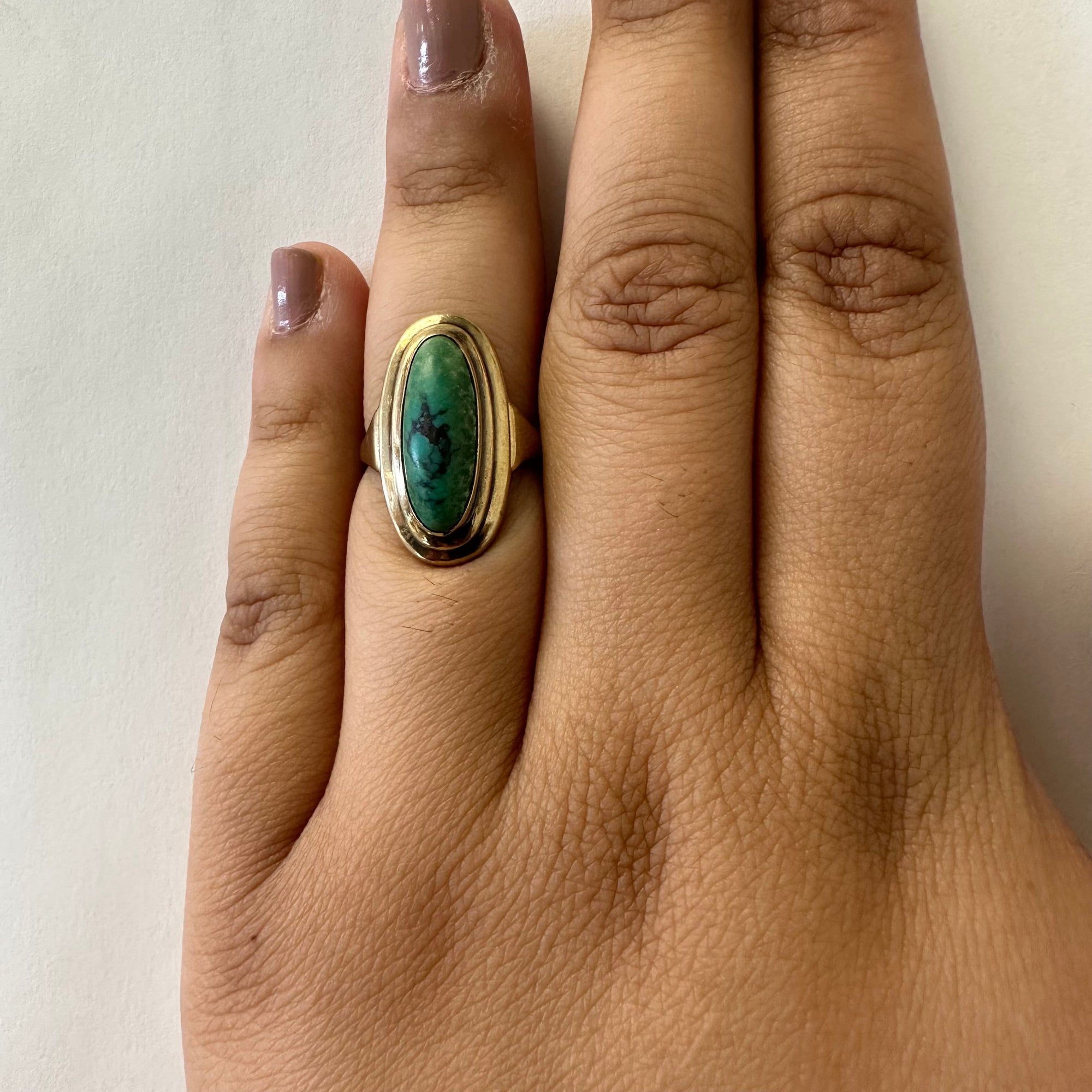 Turquoise Cocktail Ring | 4.11ct | SZ 6.25 |