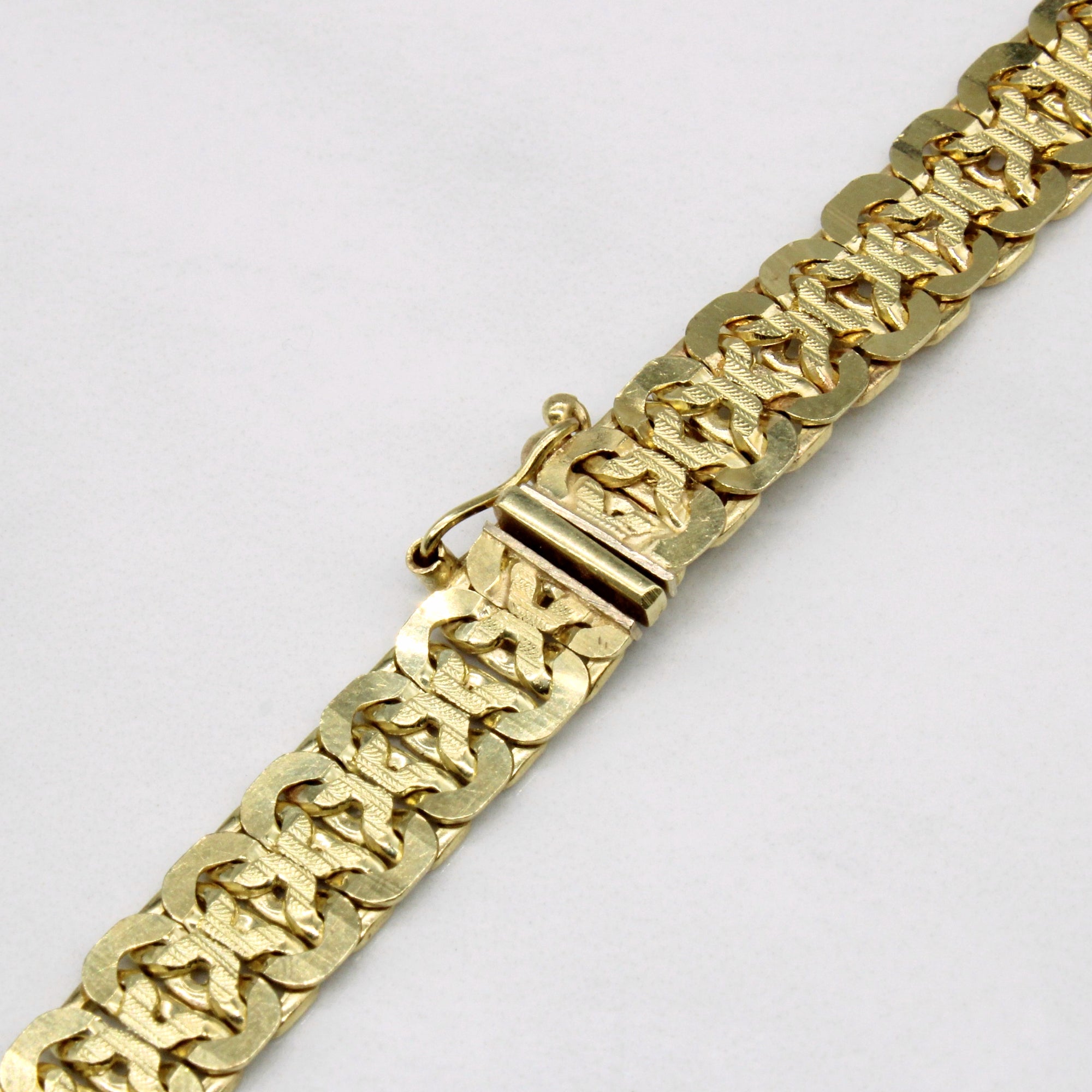 14k Yellow Gold Flat Link Chain | 17