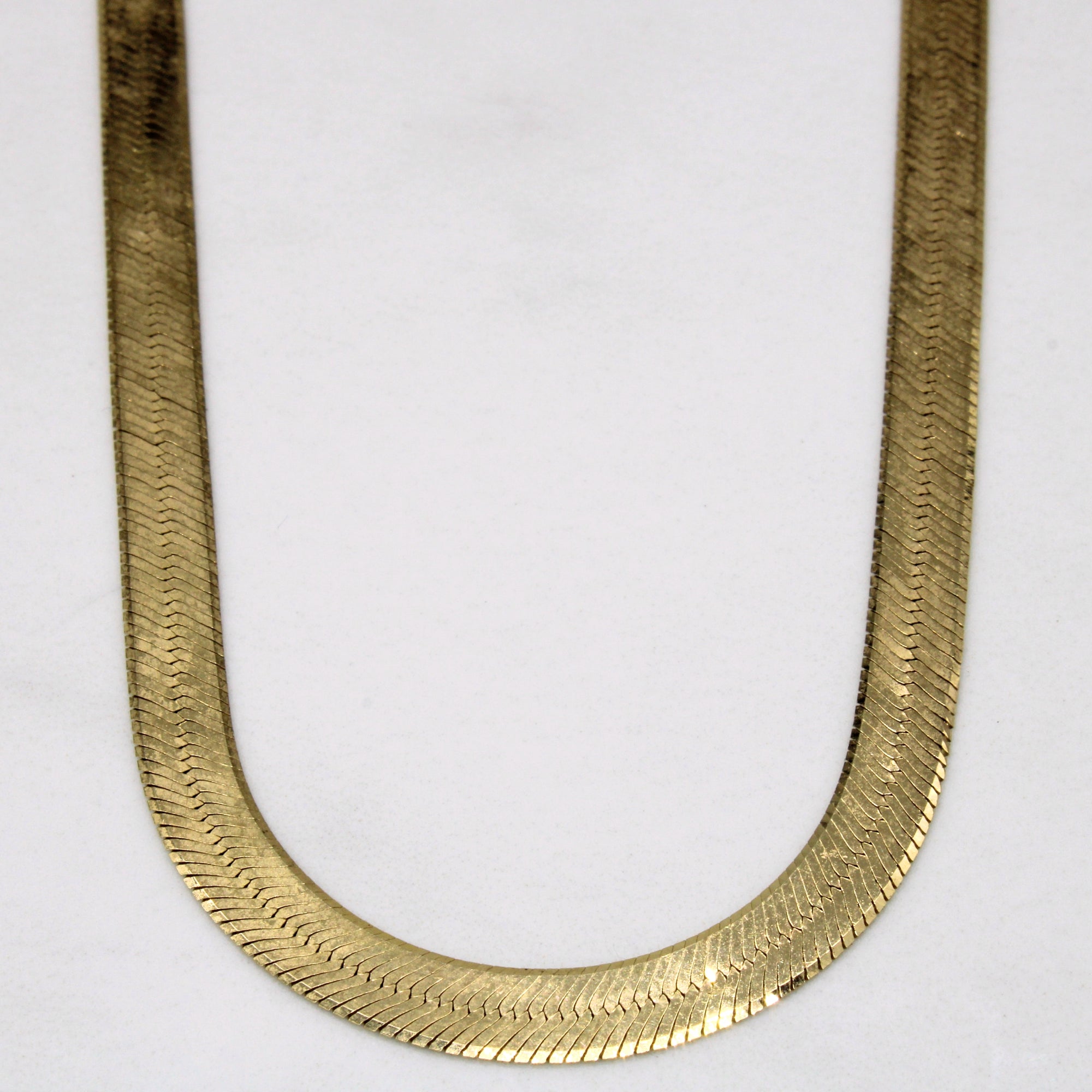 14k Yellow Gold Herringbone Chain | 18