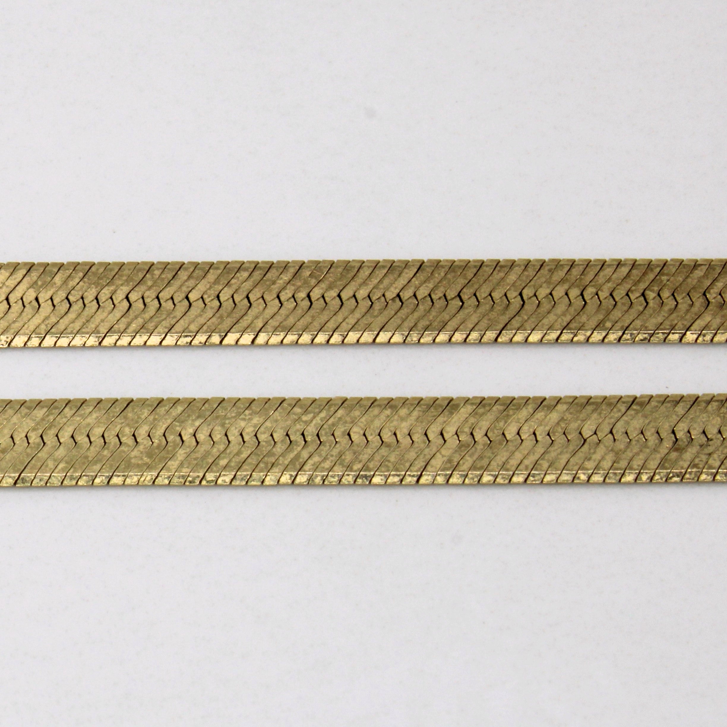 14k Yellow Gold Herringbone Chain | 18" |