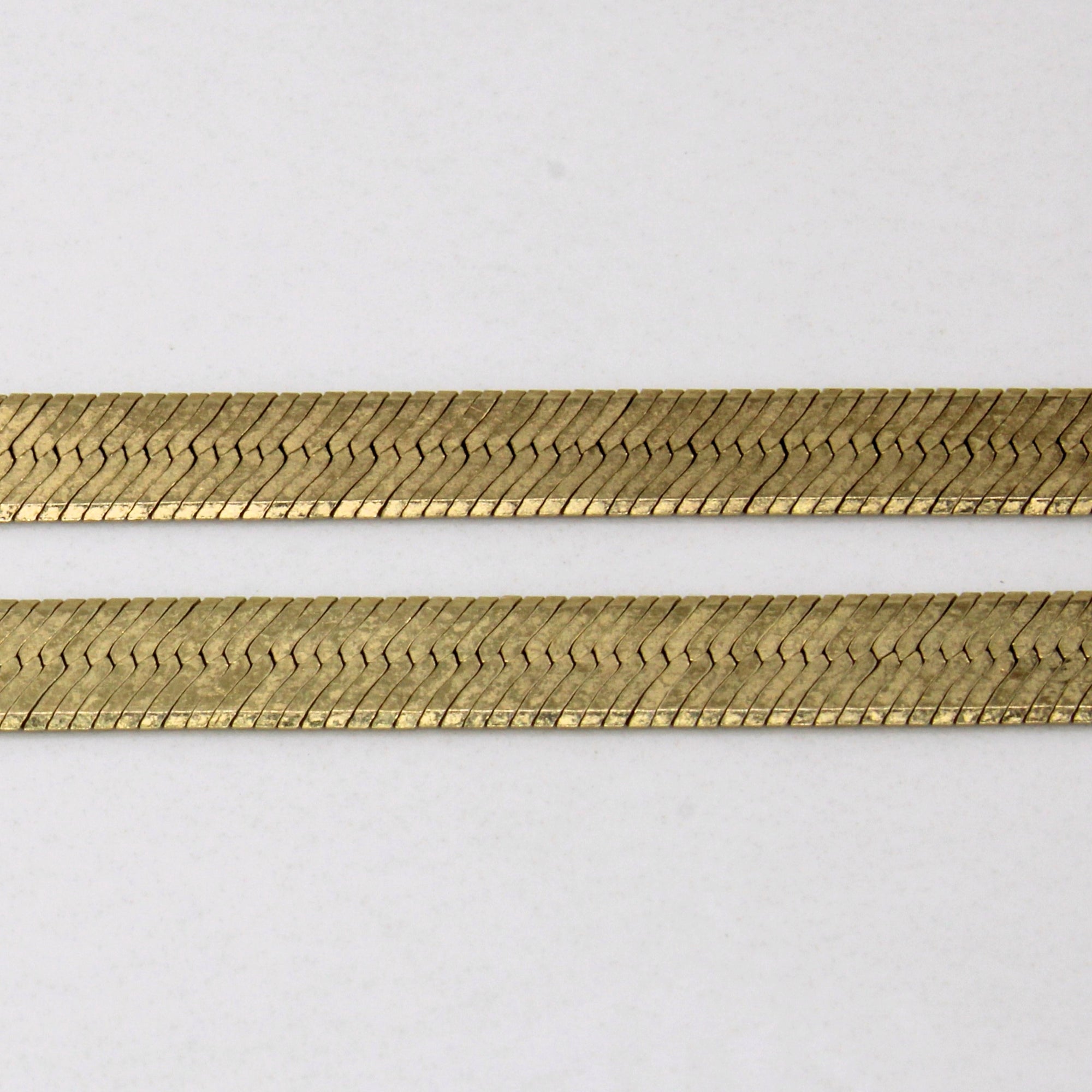 14k Yellow Gold Herringbone Chain | 18