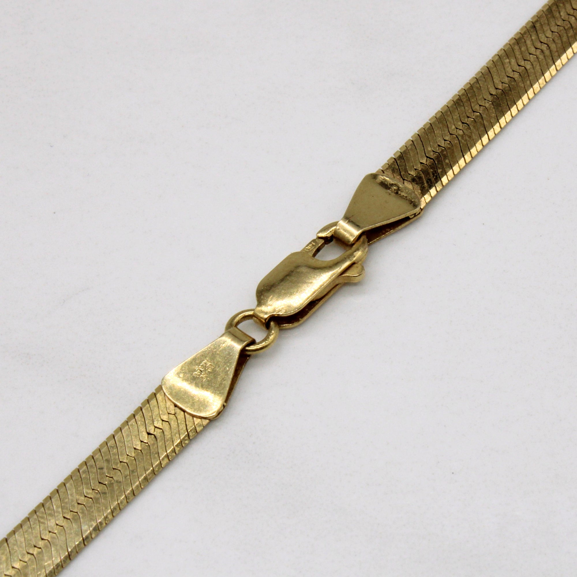14k Yellow Gold Herringbone Chain | 18
