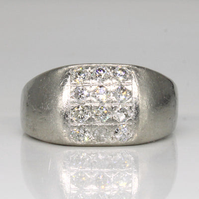 Diamond Grid Ring | 0.75ctw | SZ 10.5 |