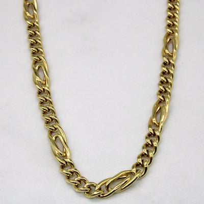 18k Yellow Gold Figaro Chain | 24