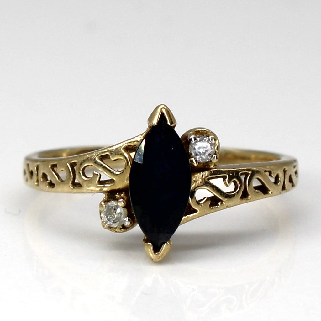Bypass Sapphire & Diamond Ring | 0.60ct | 0.04ctw | SZ 5.25 |