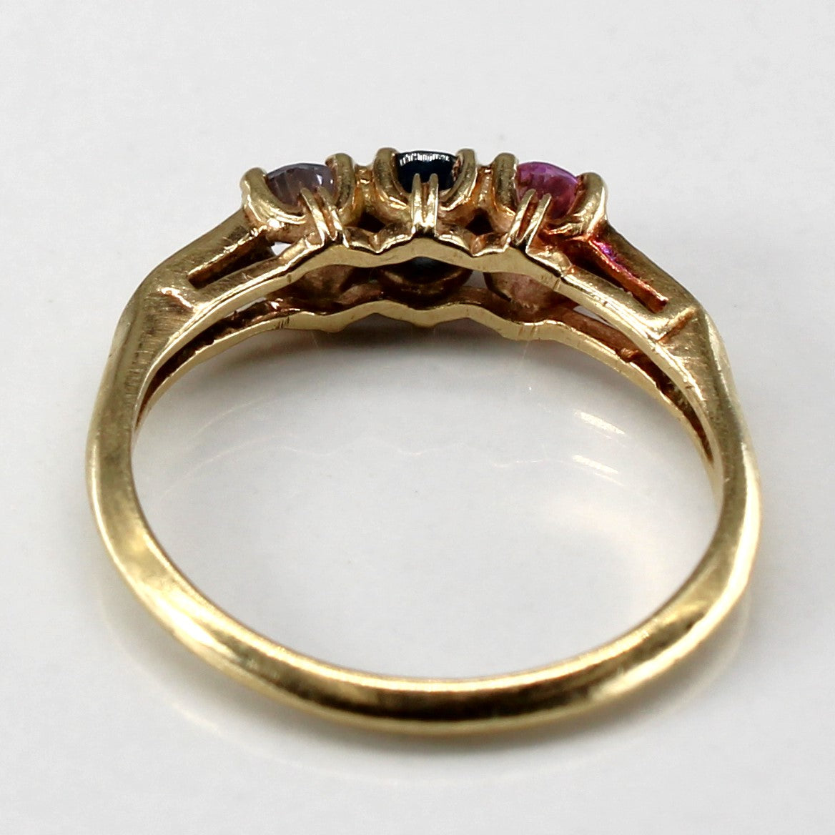 Multi Gemstone Gold Ring | 0.30ctw | 0.15ct | 0.02ctw | SZ 4.5 |