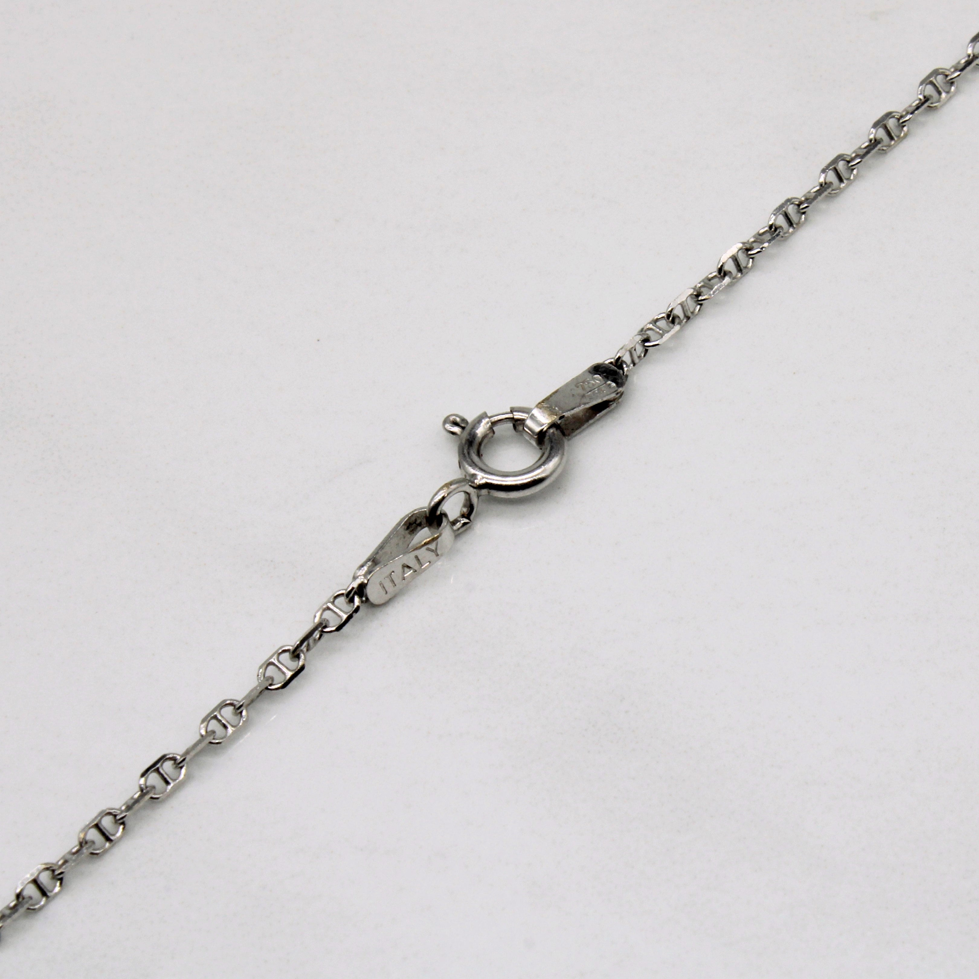 18k White Gold Anchor Link Chain | 16" |