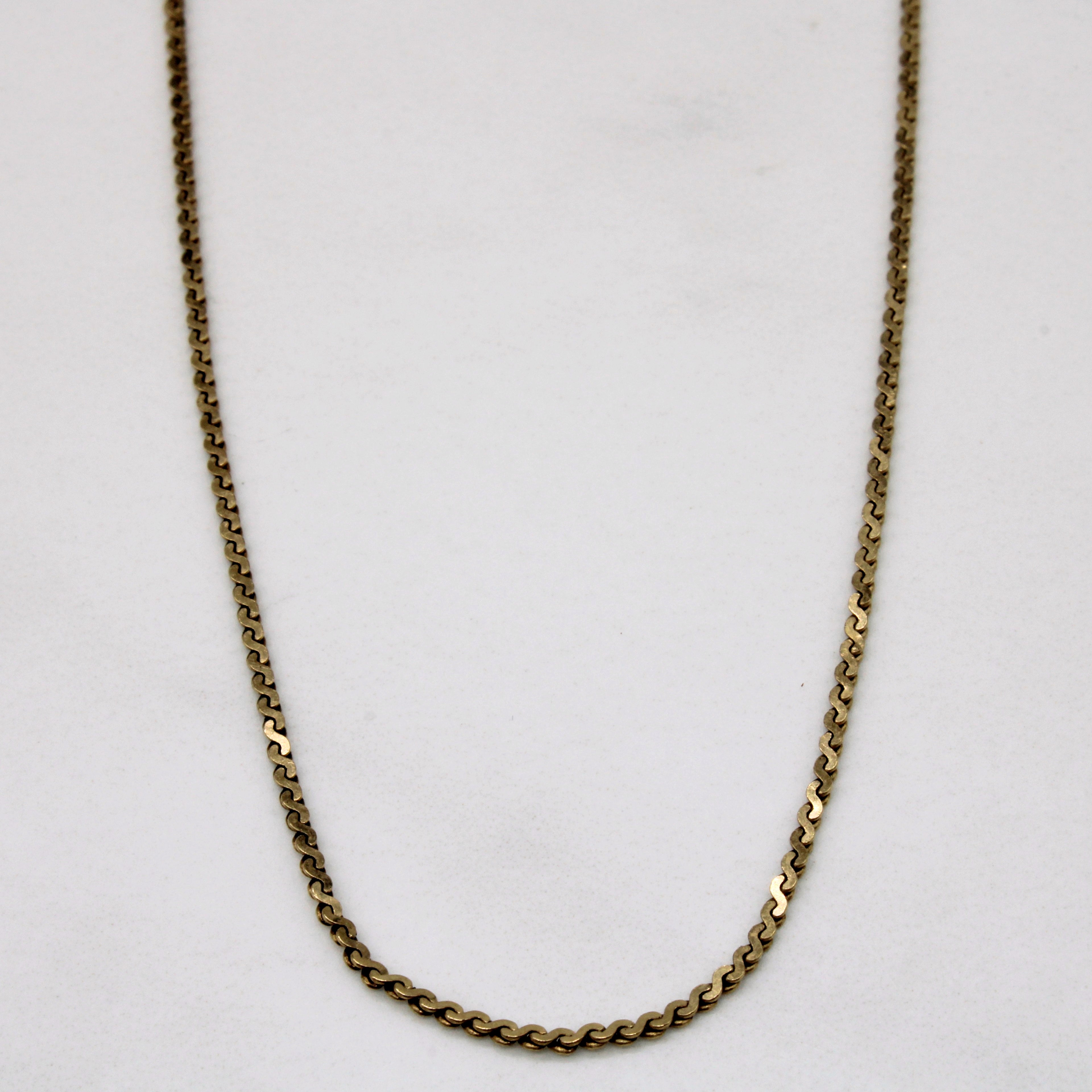 10k Yellow Gold S Link Chain | 18" |