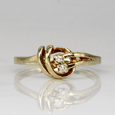 Diamond Knot Ring | 0.02ctw | SZ 6 |