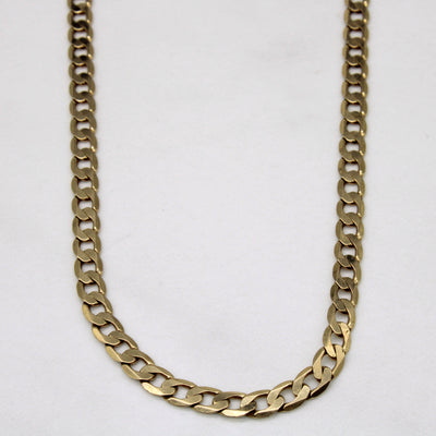 9k Yellow Gold Curb Link Chain | 20