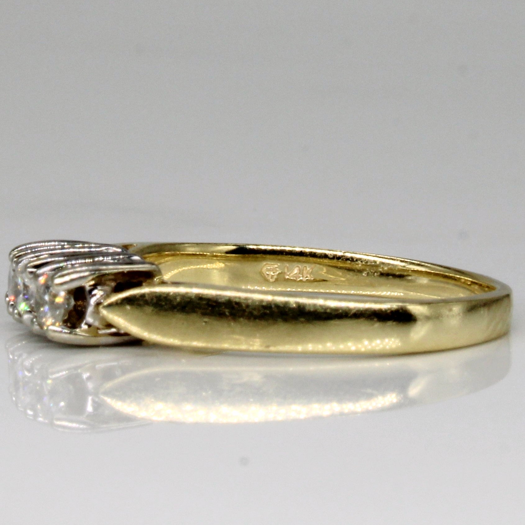 High Set Diamond Three Stone Ring | 0.25ctw | SZ 7.25 |
