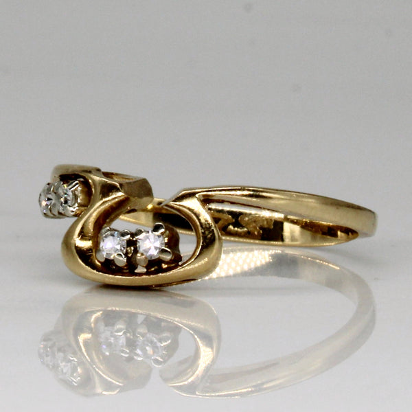 Diamond Bypass Ring | 0.06ctw | SZ 6.5 |