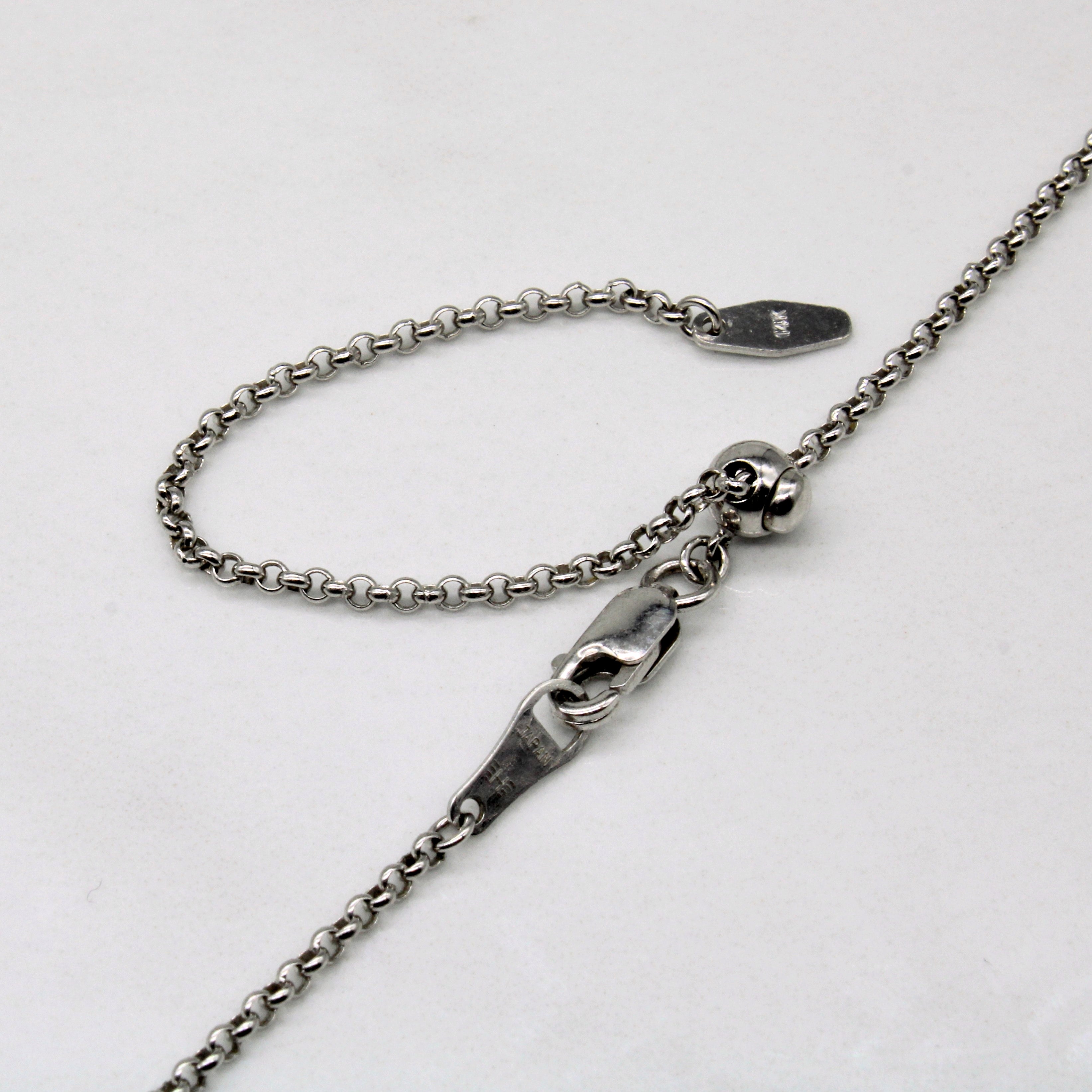 14k White Gold Circle Link Chain | 28" |