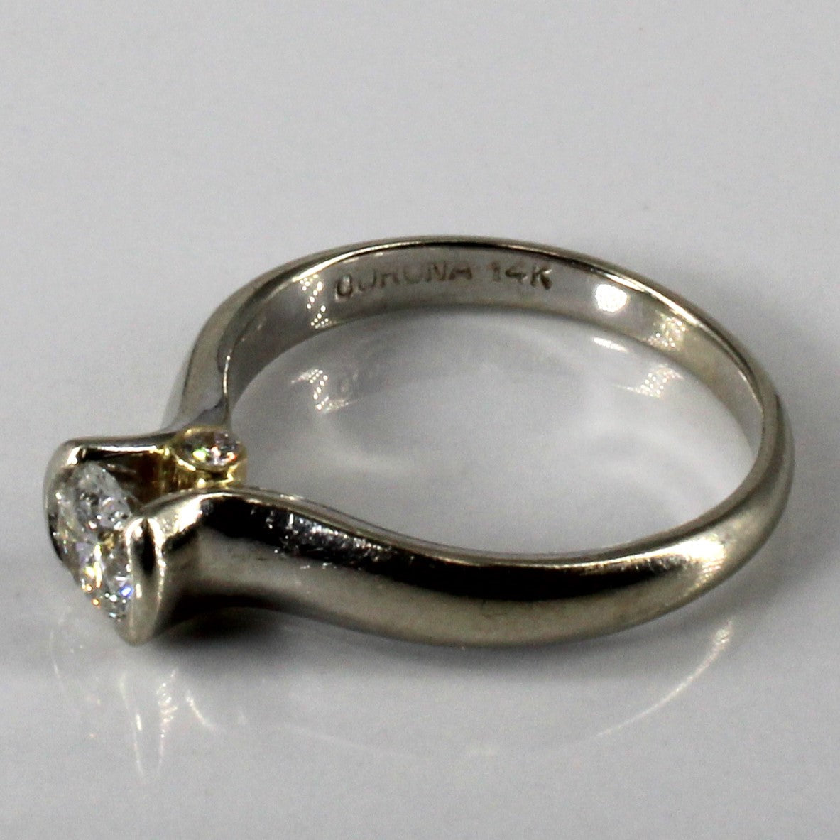 Semi Bezel Solitaire Diamond Ring | 0.48ctw | SZ 6 |