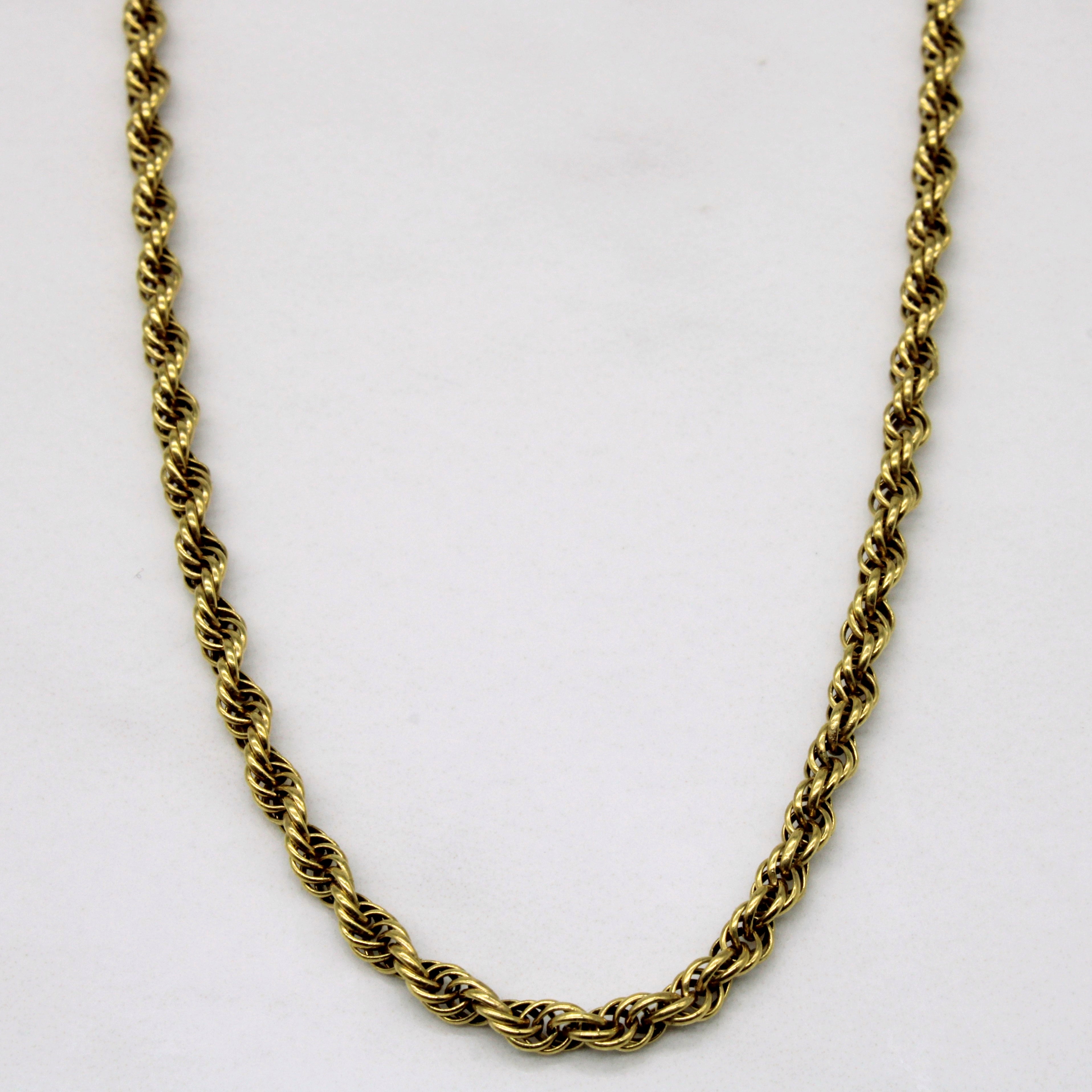 10k Yellow Gold Rope Chain | 18" |