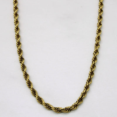 10k Yellow Gold Rope Chain | 18