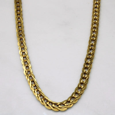 Italian 18k Yellow Gold Flat Link Chain | 19