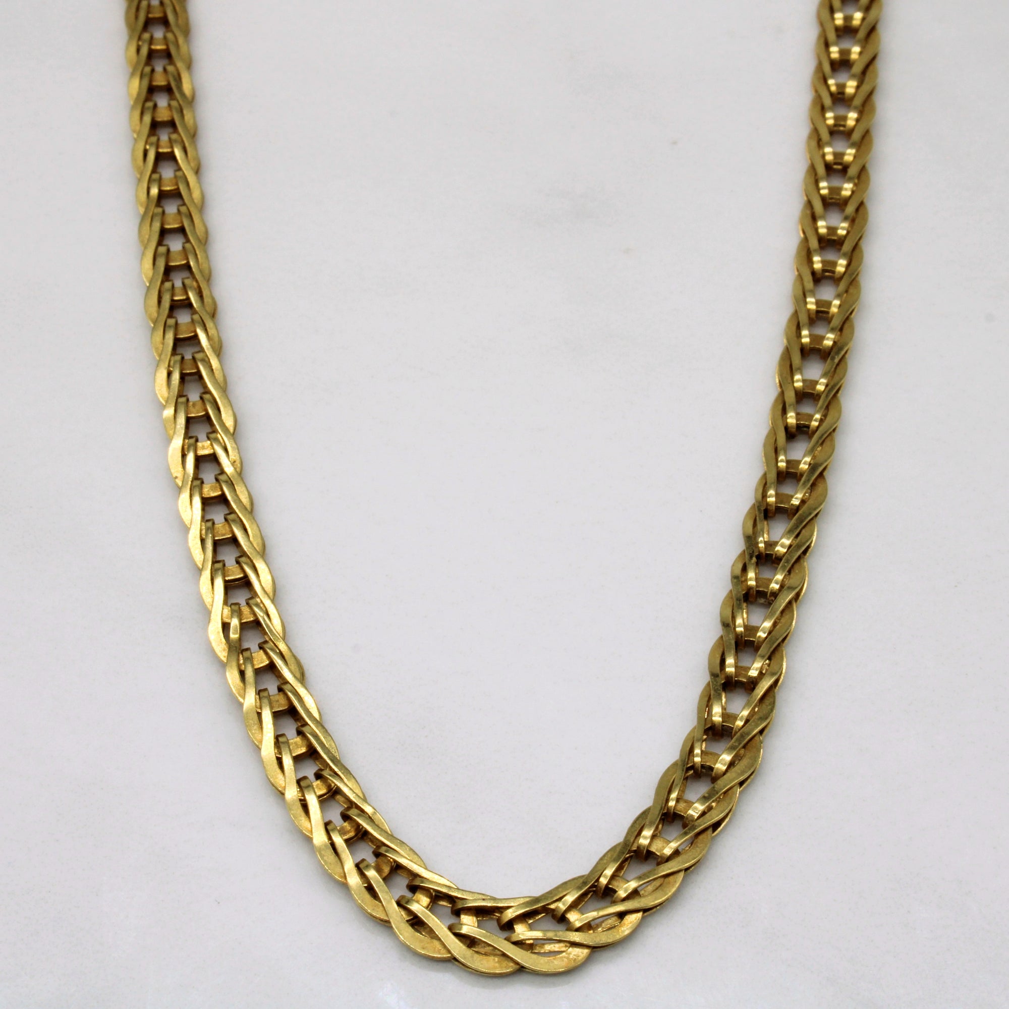 18k Yellow Gold Flat Link Chain | 19