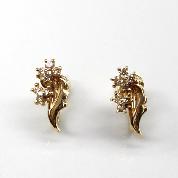 Cluster Diamond Clip Earrings | 0.34ctw |