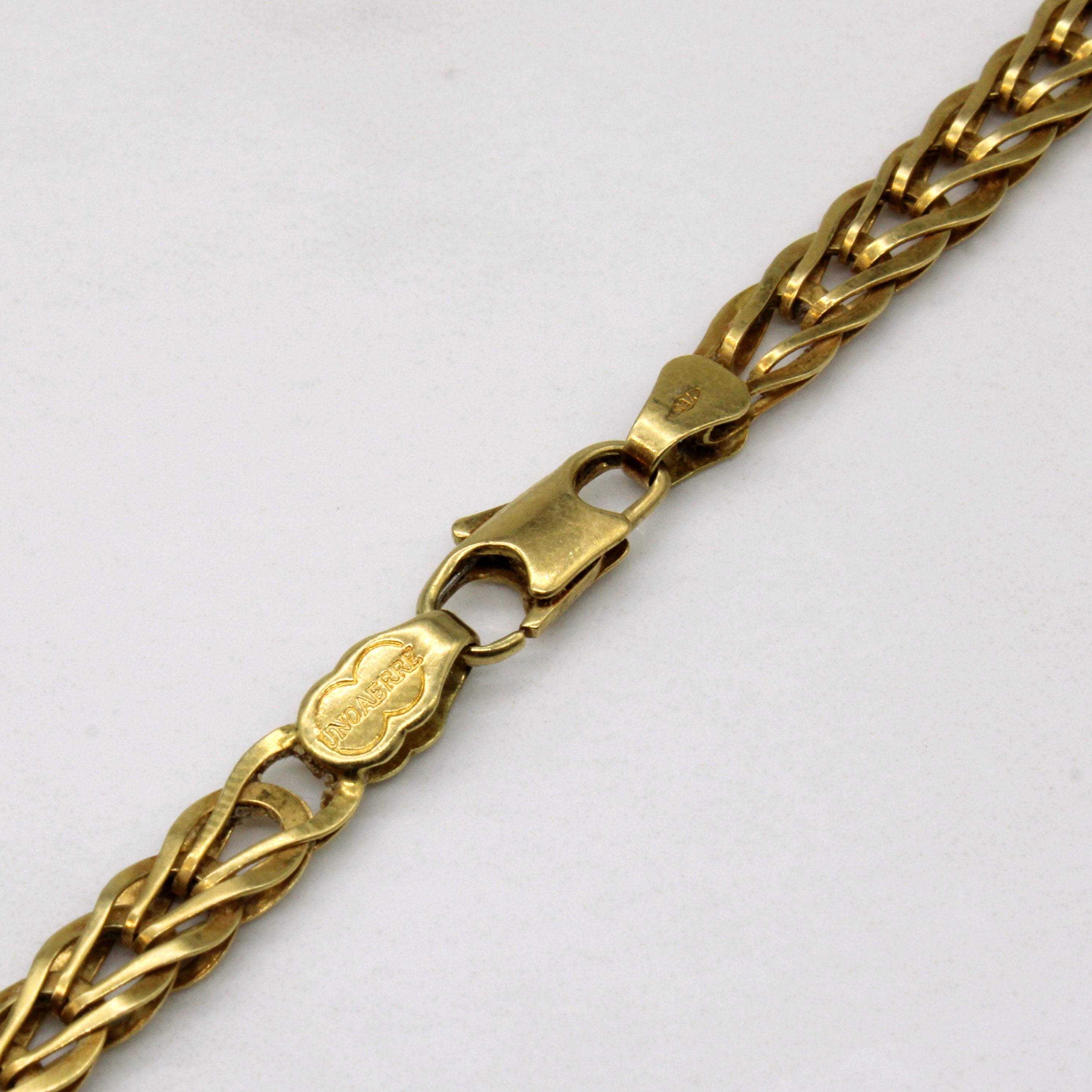 18k Yellow Gold Flat Link Chain | 19" |