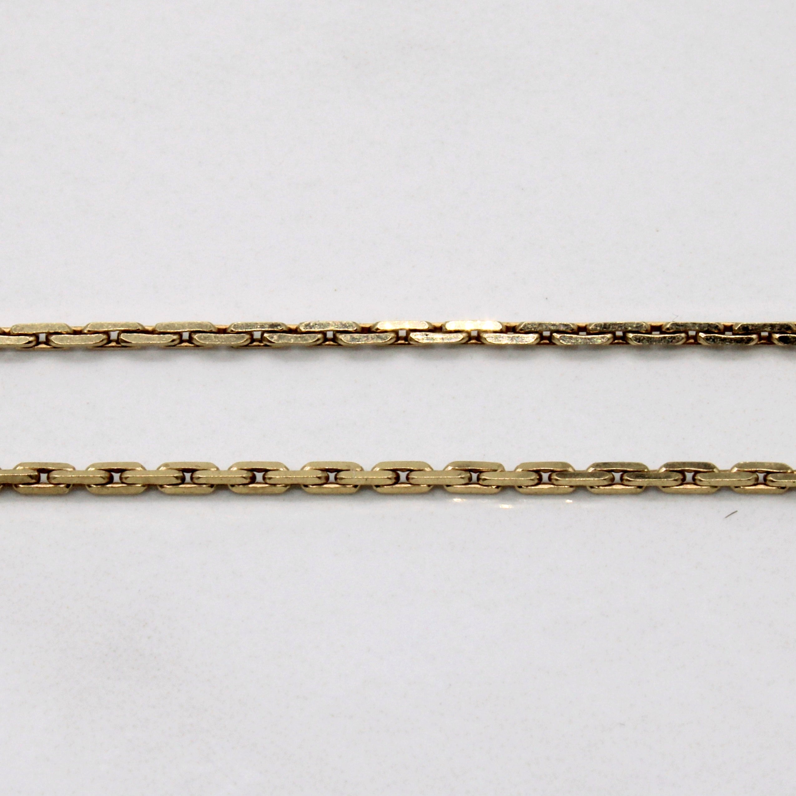 10k Yellow Gold Elongated Box Chain | 22" |