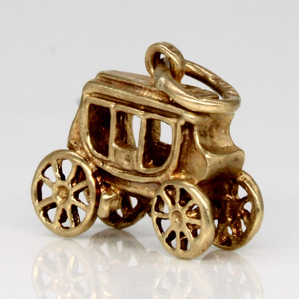 10k Yellow Gold Carriage Charm