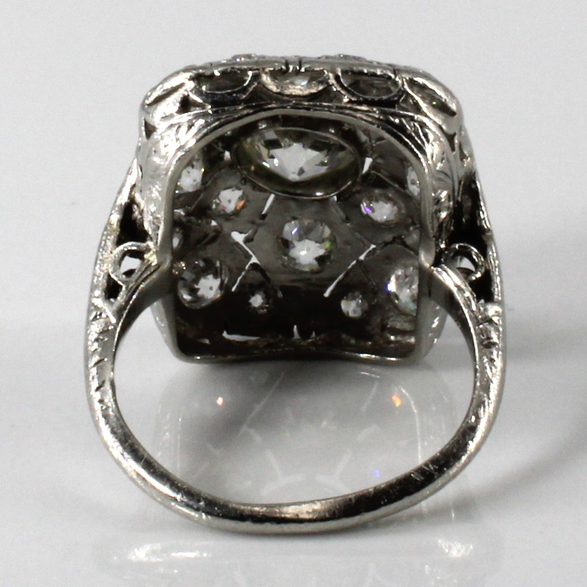 Art Deco Diamond Engagement Ring | 1.47ctw | SZ 4.5 |