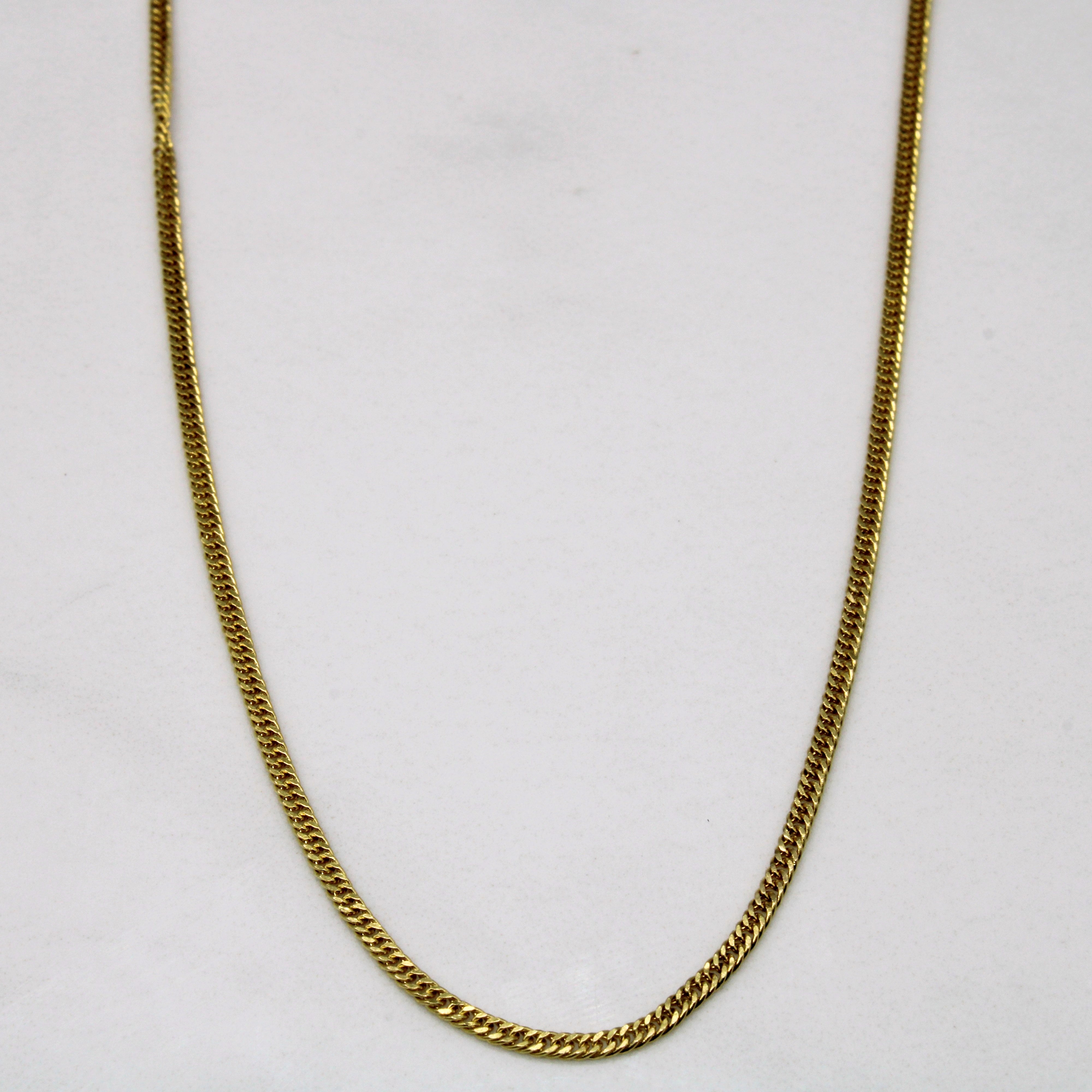 18k Yellow Gold Curb Link Chain | 18" |