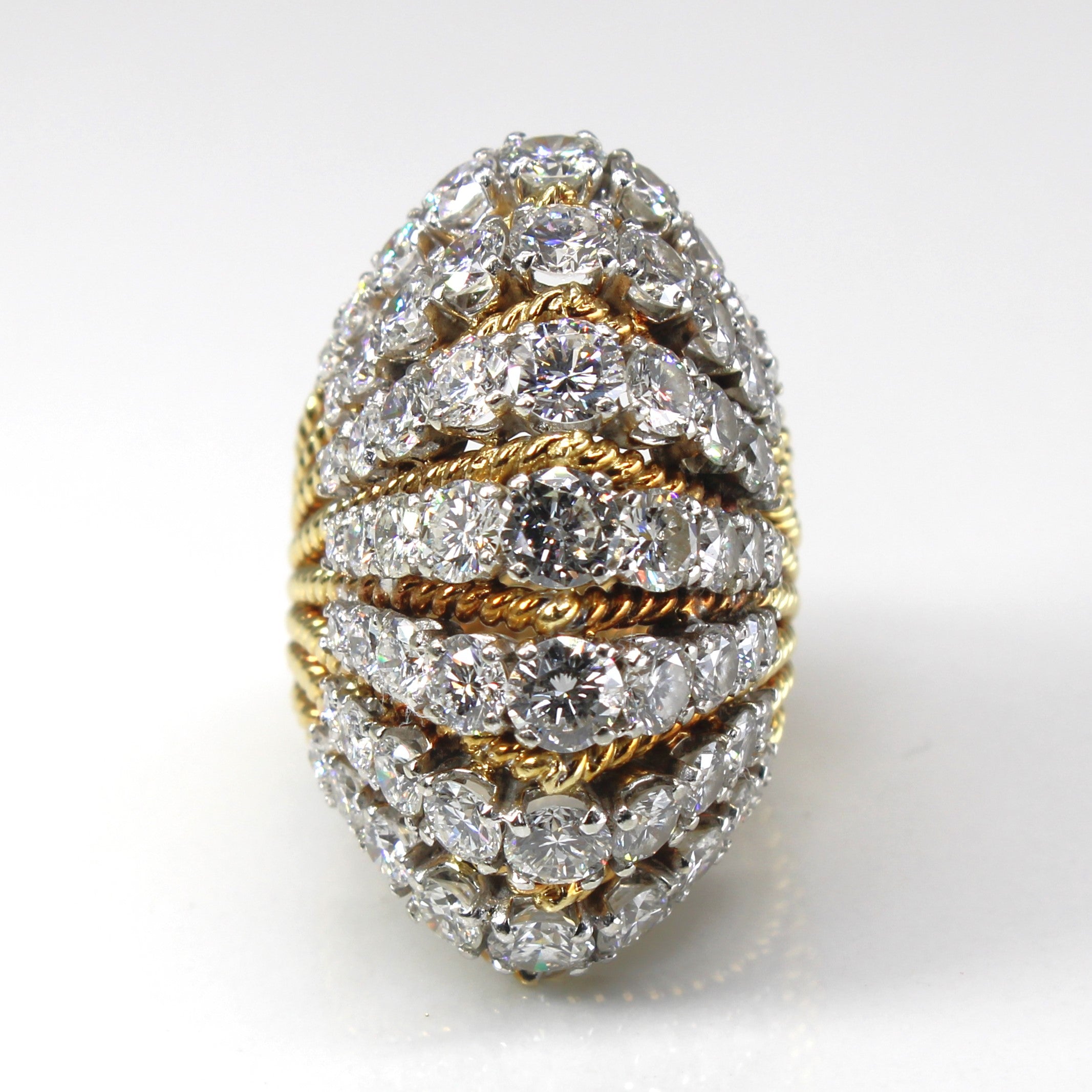 Multi Row Diamond Dome Ring | 6.63ctw | SZ 6 |