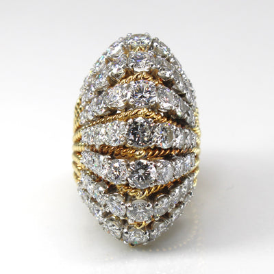 Multi Row Diamond Dome Ring | 6.63ctw | SZ 6 |