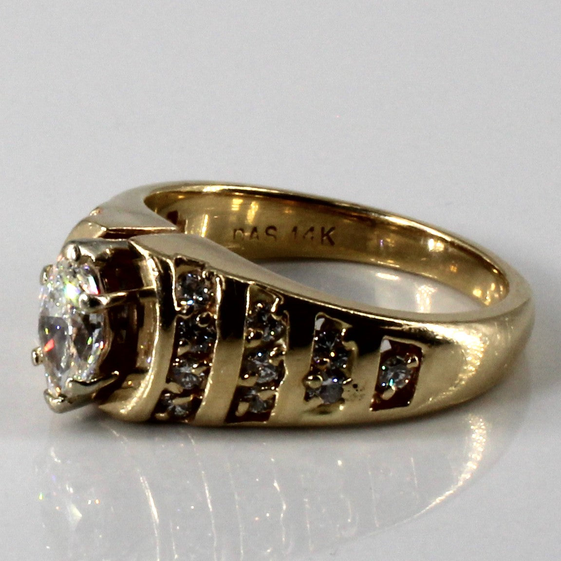 Bague de fiançailles en diamant taille marquise | 0,78 ct | Taille 5,5 | 