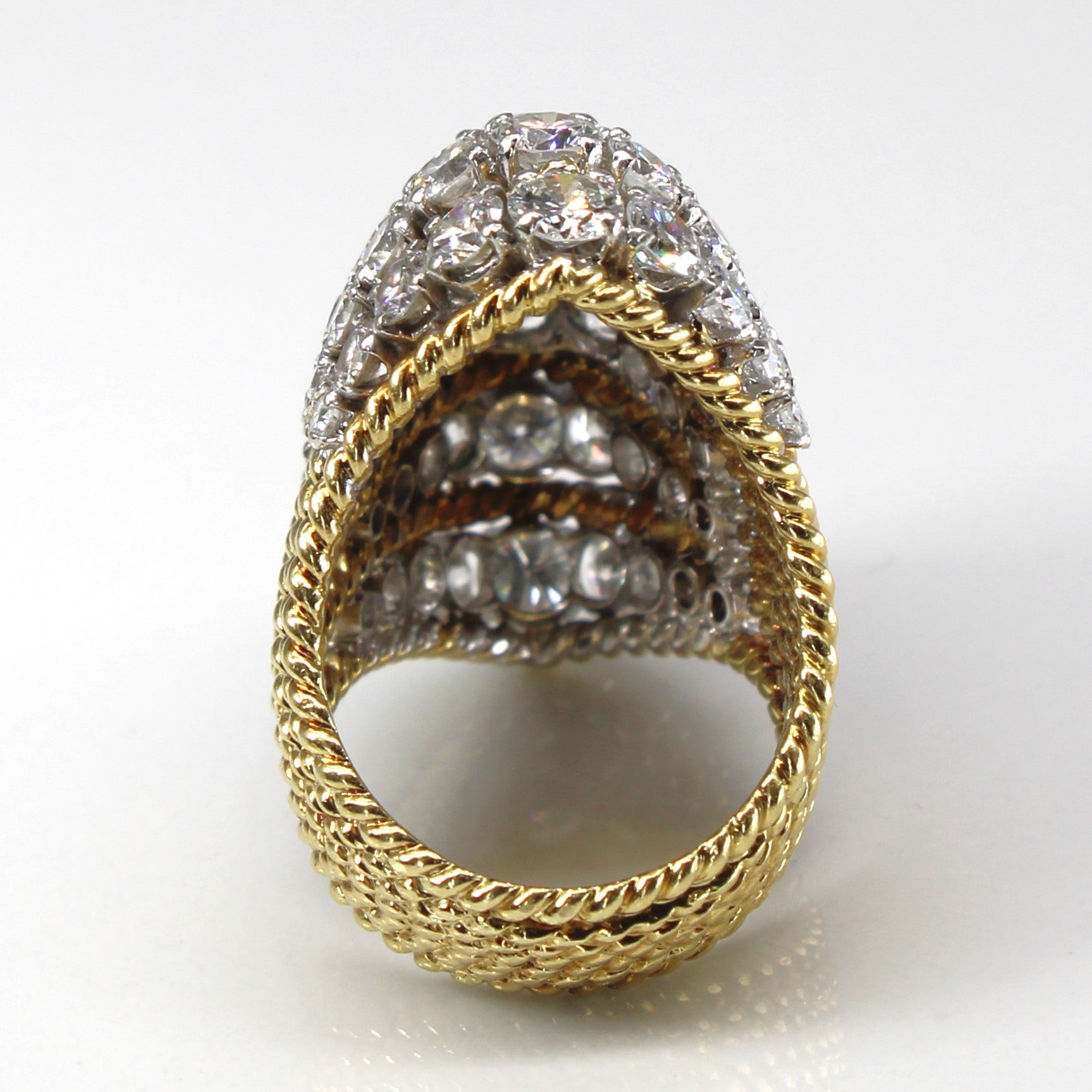 Multi Row Diamond Dome Ring | 6.63ctw | SZ 6 |