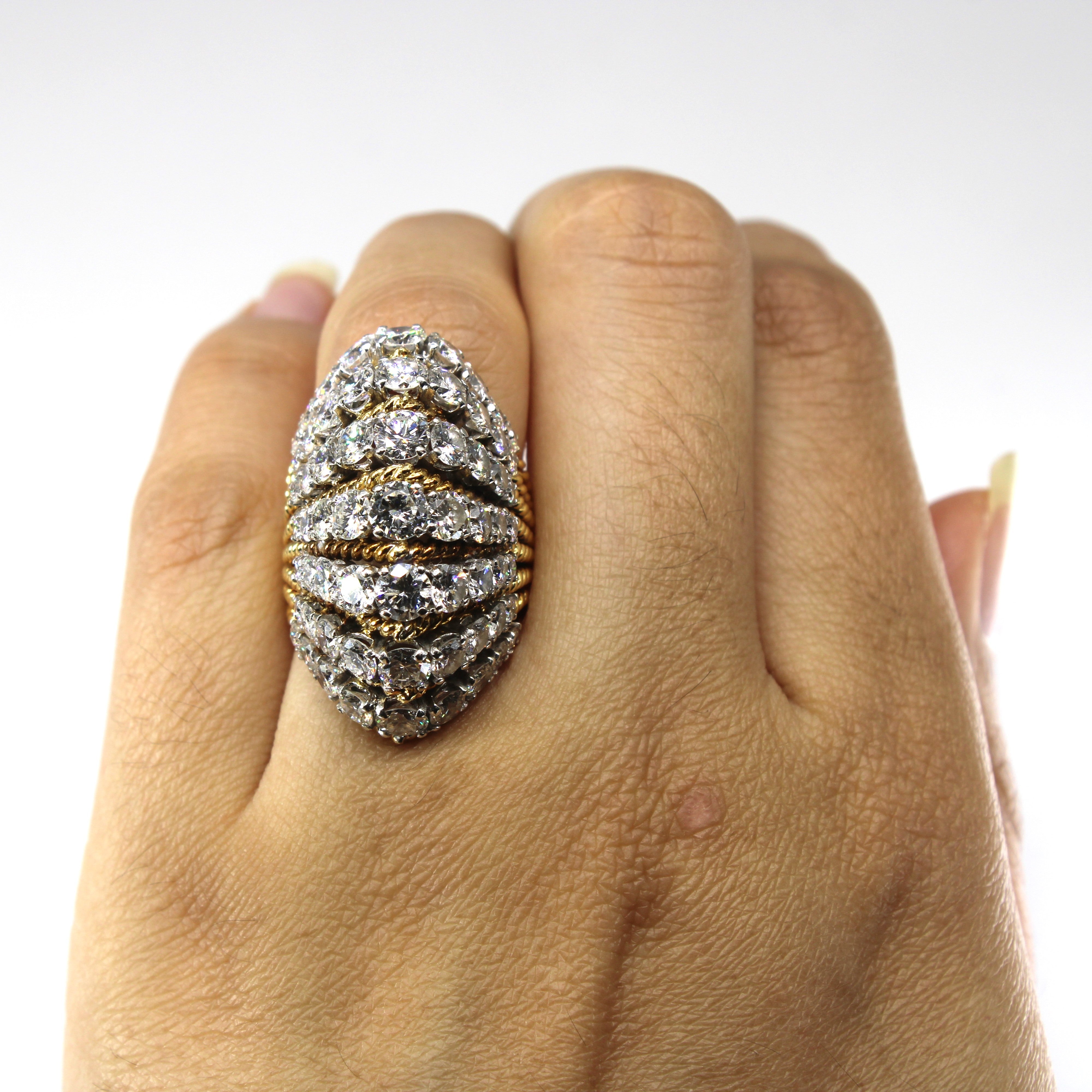 Multi Row Diamond Dome Ring | 6.63ctw | SZ 6 |