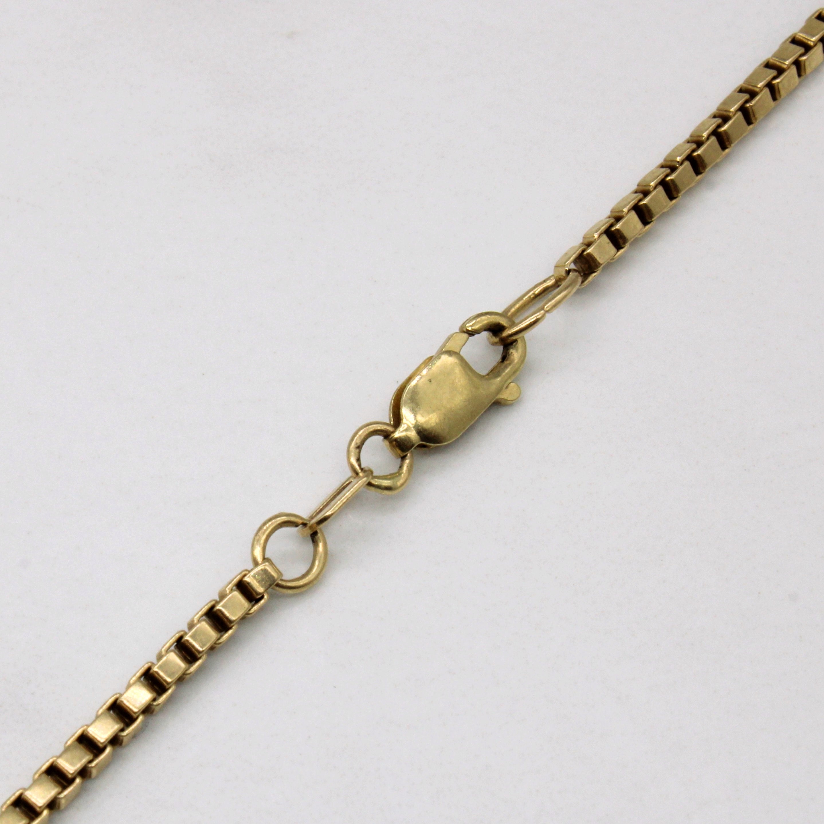 10k Yellow Gold Box Link Chain | 18" |