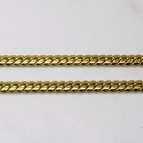 18k Yellow Gold Cuban Link Chain | 24