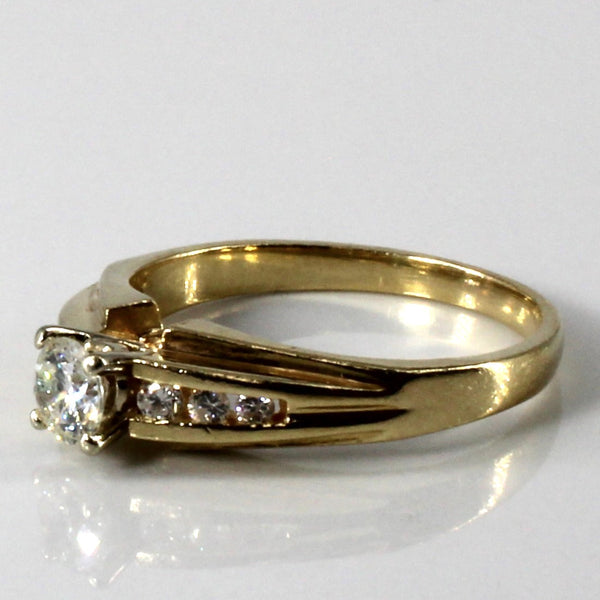Solitaire with Accents Diamond Ring | 0.47ctw | SZ 8 |