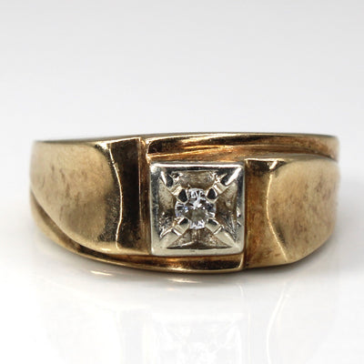 Flush Set Solitaire Diamond Ring | 1.12ct SI2/I1 L/M | SZ 5.75 |
