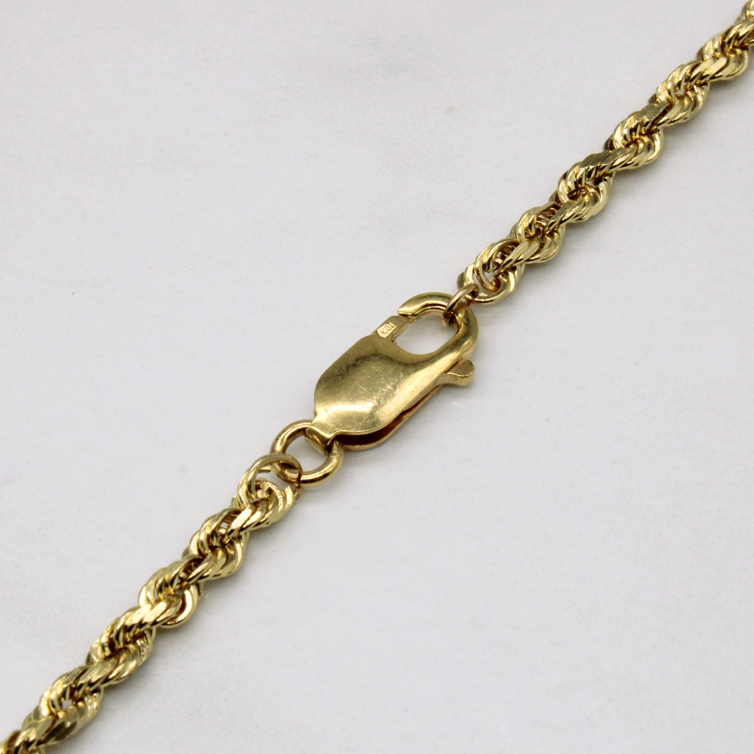 10k Yellow Gold Rope Chain | 24" |
