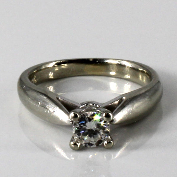Solitaire Diamond Engagement Ring | 0.32ct | SZ 4.5 |