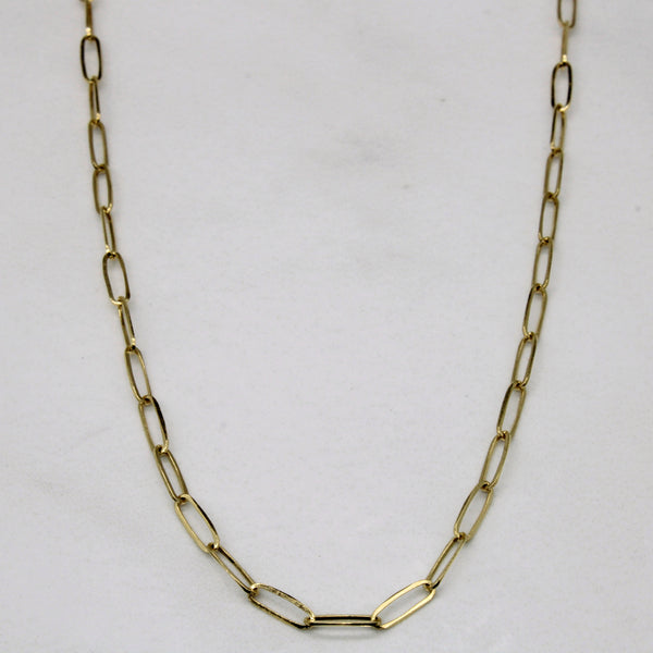 18k Yellow Gold Paperclip Chain | 18